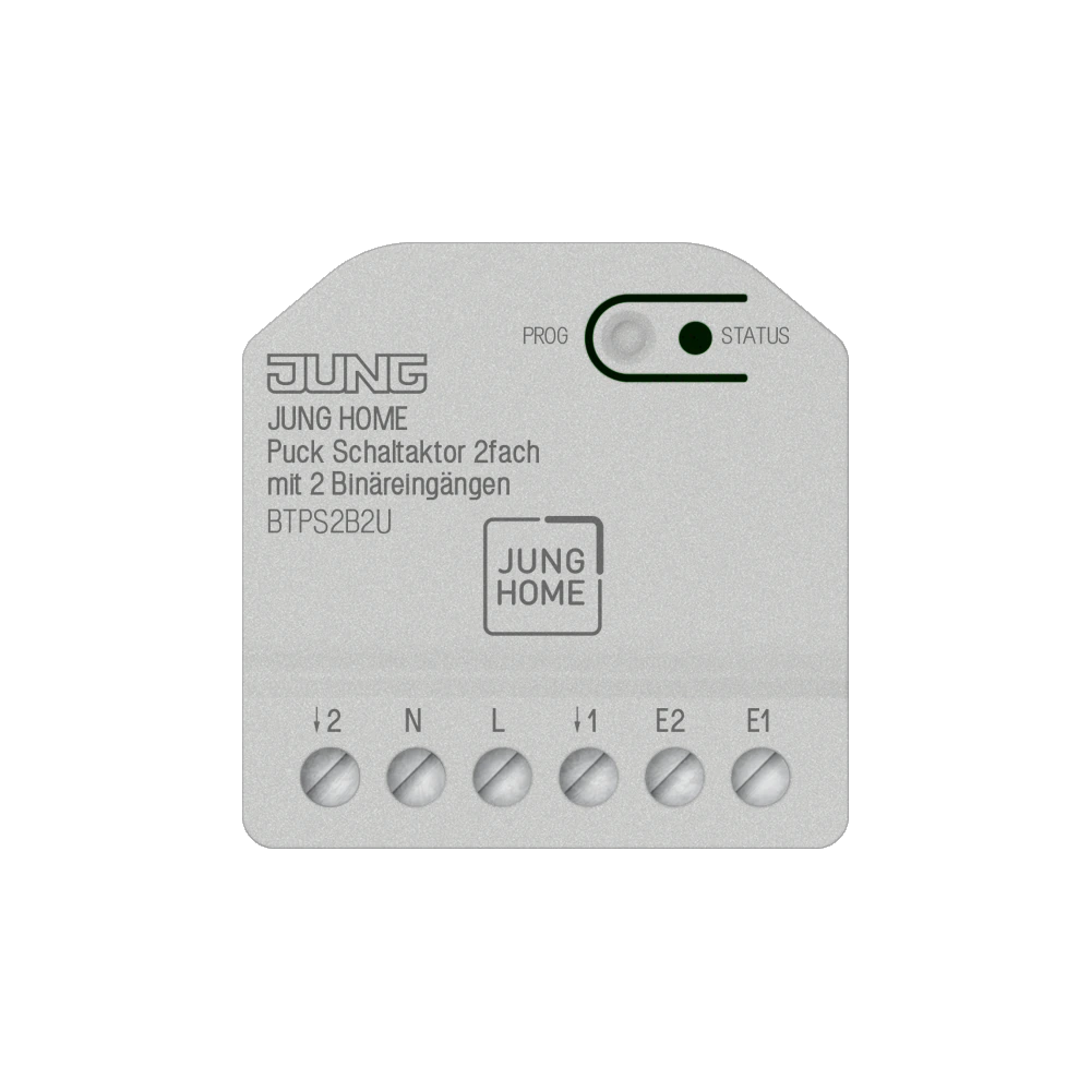 JUNG HOME Puck switch actuator 2-gang with 2 binary inputs — JUNG Other, Ivory, art. BTPS2B2U