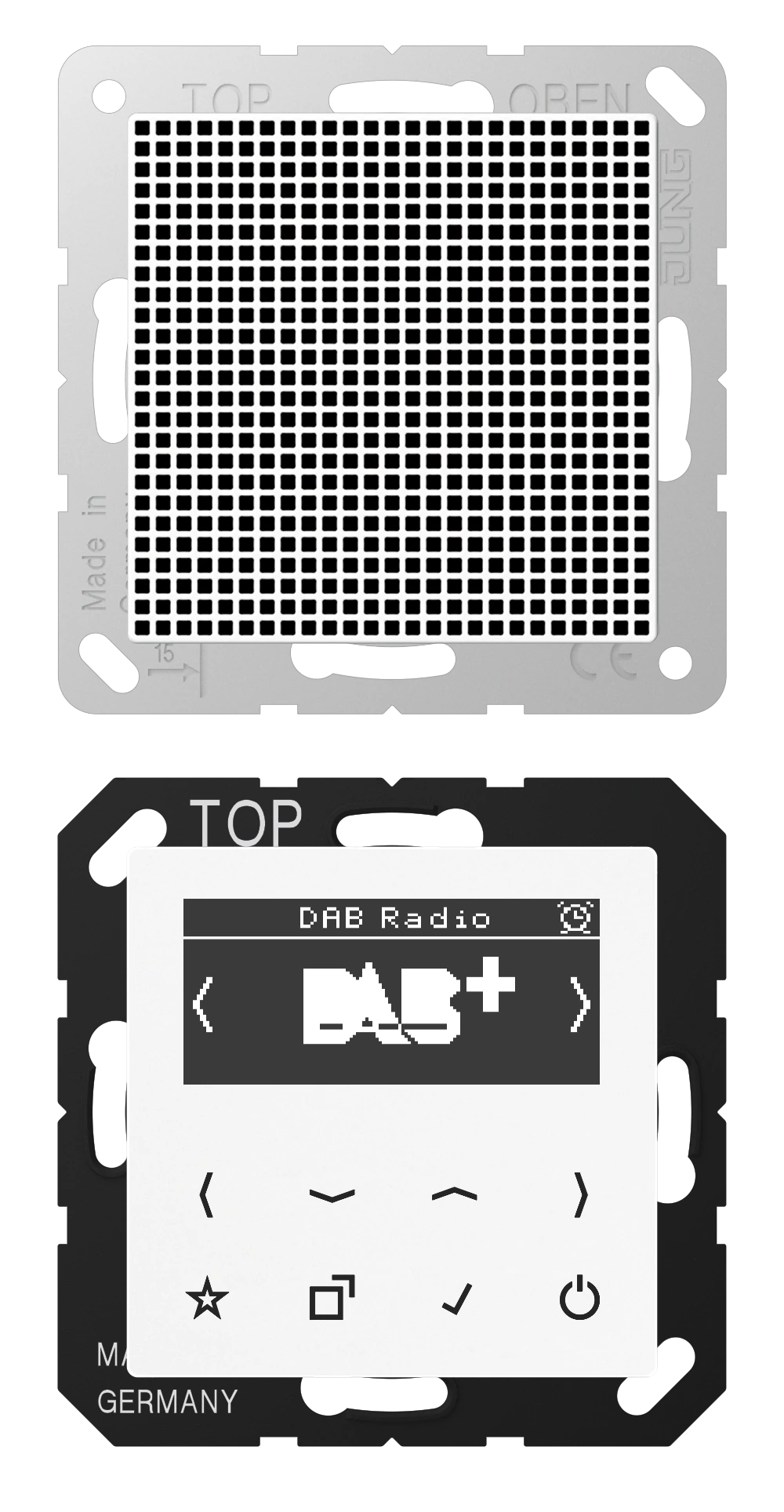 Смарт радио DAB+, моно — JUNG DAB+ радио, Белый, арт. DABA1WW