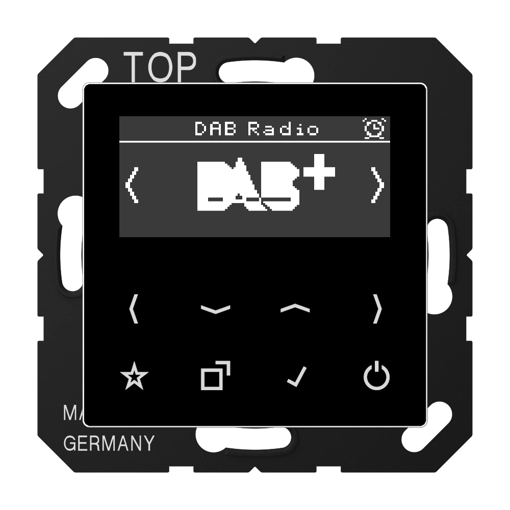 Smart Radio DAB+ — JUNG DAB+ Radio, Black, art. DABASW