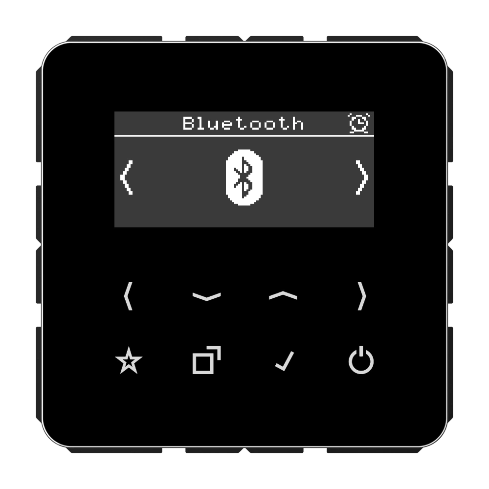 Смарт радио DAB+ Bluetooth® — JUNG DAB+ радио, Чёрный, арт. DABCDBTSW