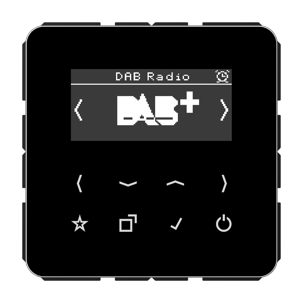 Смарт радио DAB+ — JUNG DAB+ радио, Чёрный, арт. DABCDSW