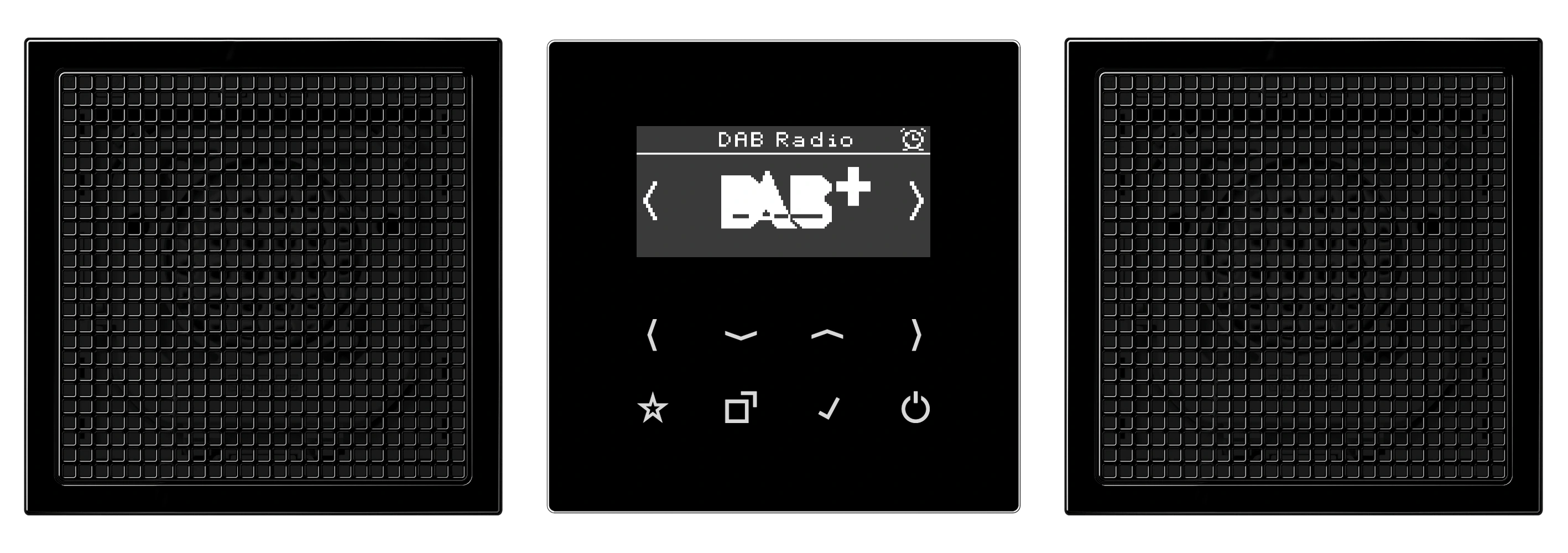 Smart Radio DAB+, stereo set — JUNG DAB+ Radio, Black, art. DABLS2SW