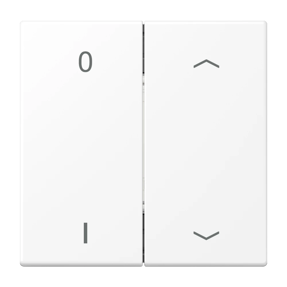 Радиопередатчик EnOcean, 4 канала, с символами 0 I и ▲▼ — JUNG eNet Smart Home, Белый матовый, арт. ENOLS995P01WWM