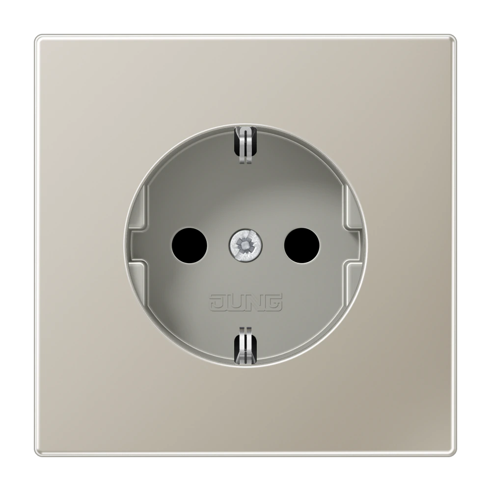 SCHUKO®-розетка — JUNG LS 990, Нержавеющая сталь, арт. ES1520