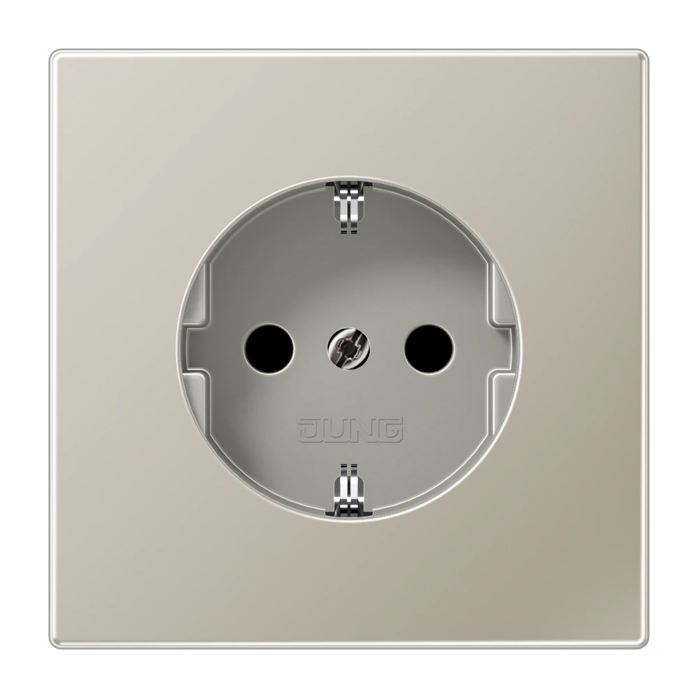 SCHUKO®-розетка 16 A / 250 B ~ — JUNG LS 990, Нержавеющая сталь, арт. ES1520KI