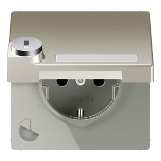 SCHUKO®-розетка 16 A / 250 B ~ · защита от детей · пружинные зажимы · откидная крышка
