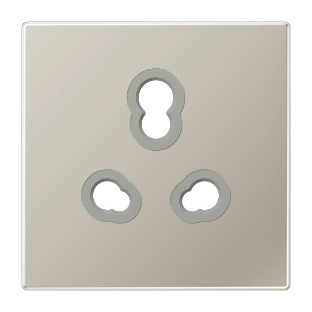 Centre plate for socket insert, Indian system — JUNG LS 990, stainless steel, art. ES2521INPL