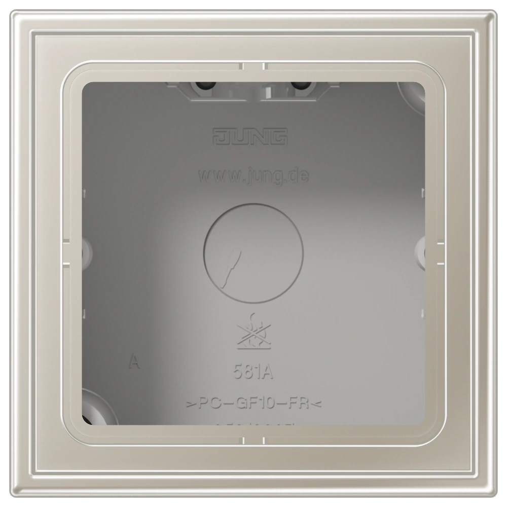 Surface cap, 1-gang — JUNG LS CUBE, Stainless Steel, art. ES2581A-L