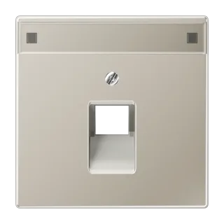 Centre plate with inscription field for 1-gang modular jack socket (8-pole) · RJ45 / data · Cat.6
