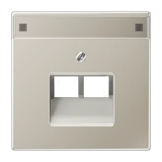 Крышка с полем для надписи для двухклавишной розетки  IAE/UAE (2 x 8-пол.) · RJ45 / данные · Cat.6