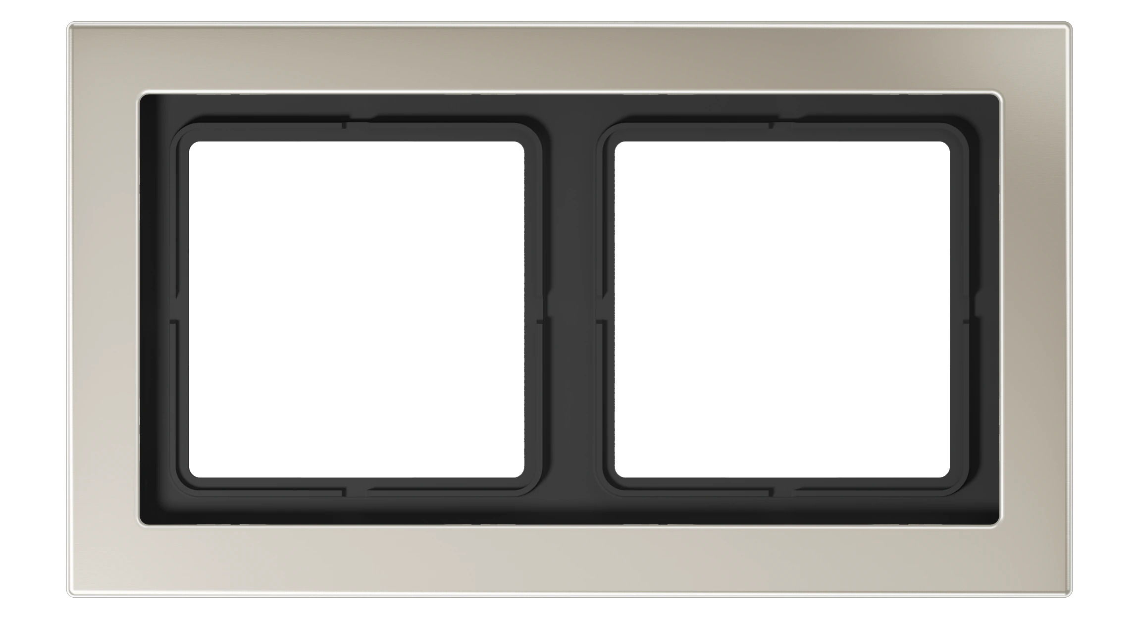 Frame for horizontal and vertical installation — JUNG LS DESIGN, Stainless Steel, art. ESD2982