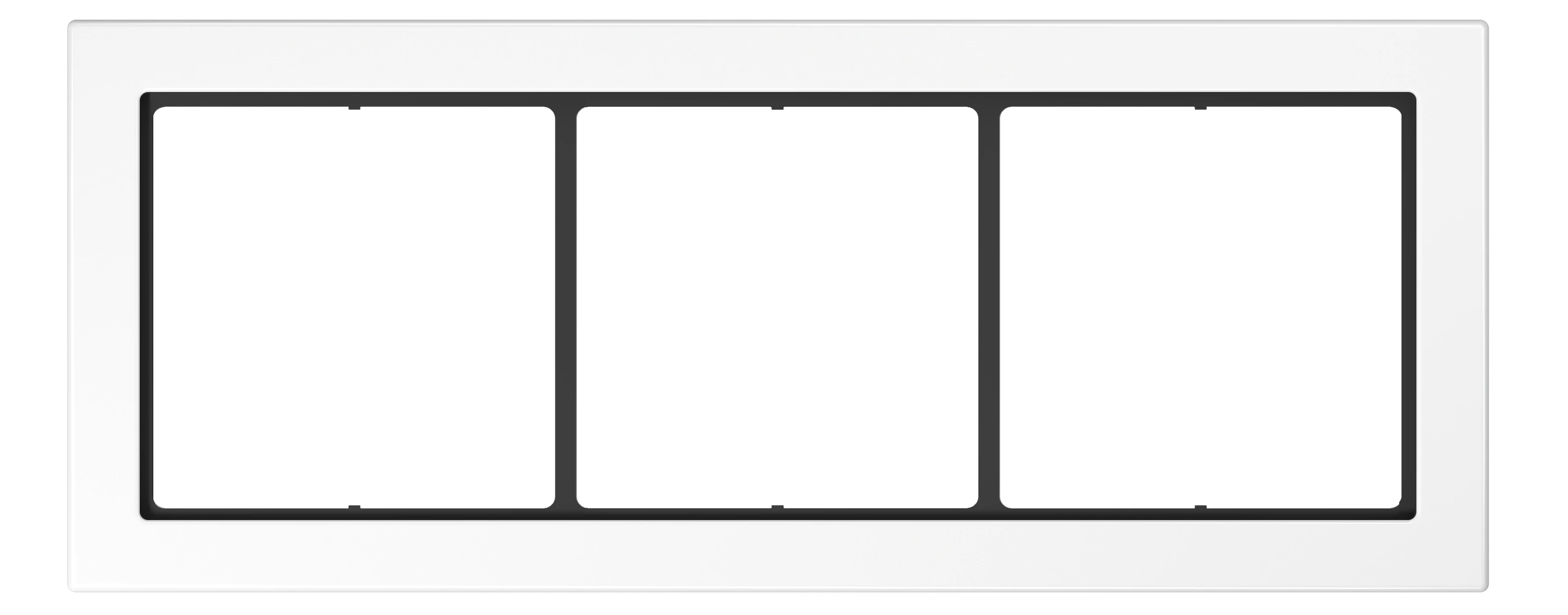 Frame for horizontal and vertical installation — JUNG Other, Alpine White, art. FD983WW