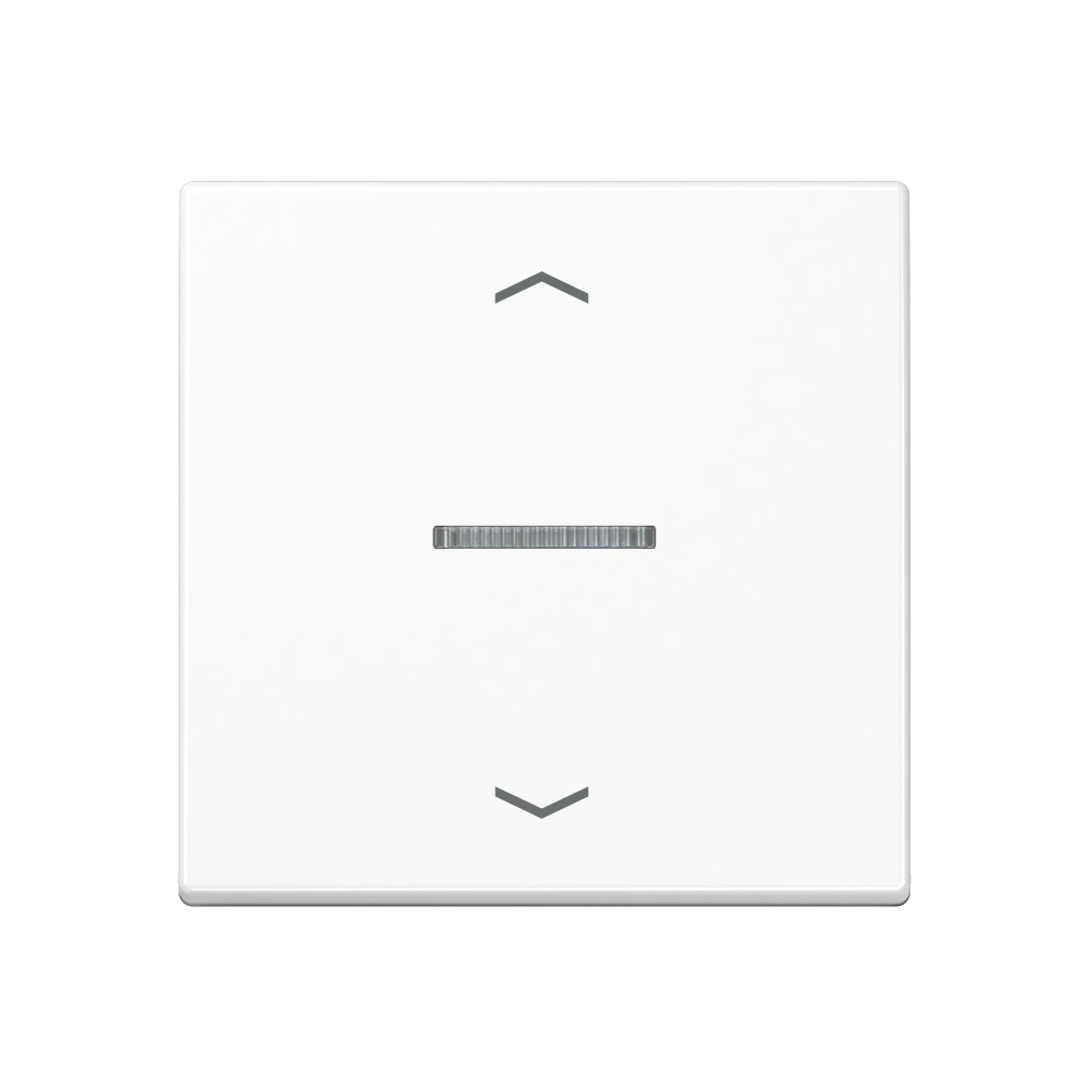 eNet push-button standard 1-gang with arrow symbols — JUNG F Series, Alpine White, art. FMA1700PWW