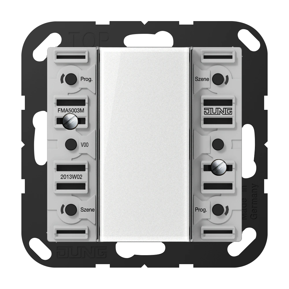 eNet radio transmitter module 3-gang — JUNG F Series, Ivory, art. FMA5003M