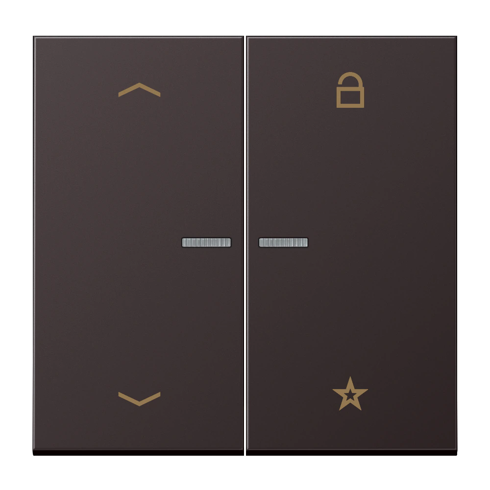 eNet push-button universal 1-gang with arrow symbols — JUNG F Series, Ivory, art. FMAL1701PD