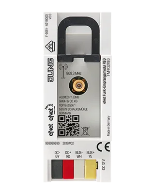 eNet radio receiver for rail mounting