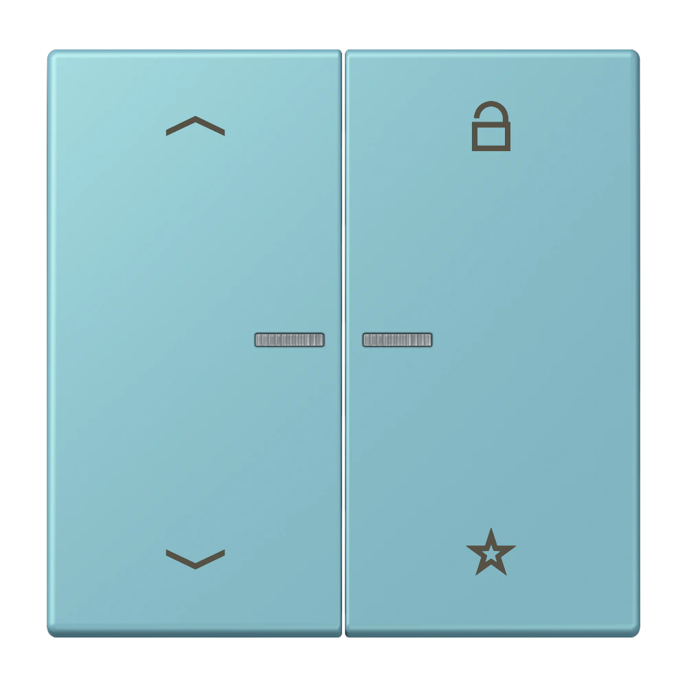 eNet push-button universal 1-gang with arrow symbols — JUNG F Series, Ivory, art. FMLC1701P213