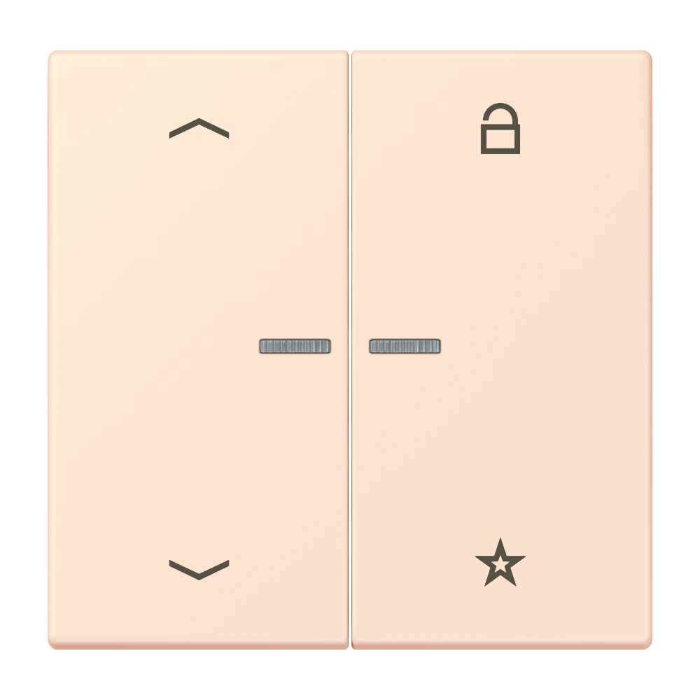 eNet push-button universal 1-gang with arrow symbols — JUNG F Series, Ivory, art. FMLC1701P226