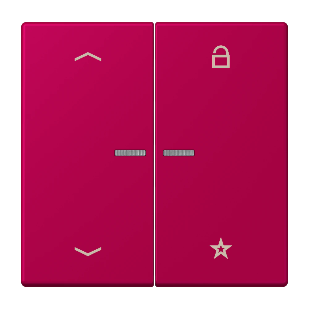 eNet push-button universal 1-gang with arrow symbols — JUNG F Series, Ivory, art. FMLC1701P230