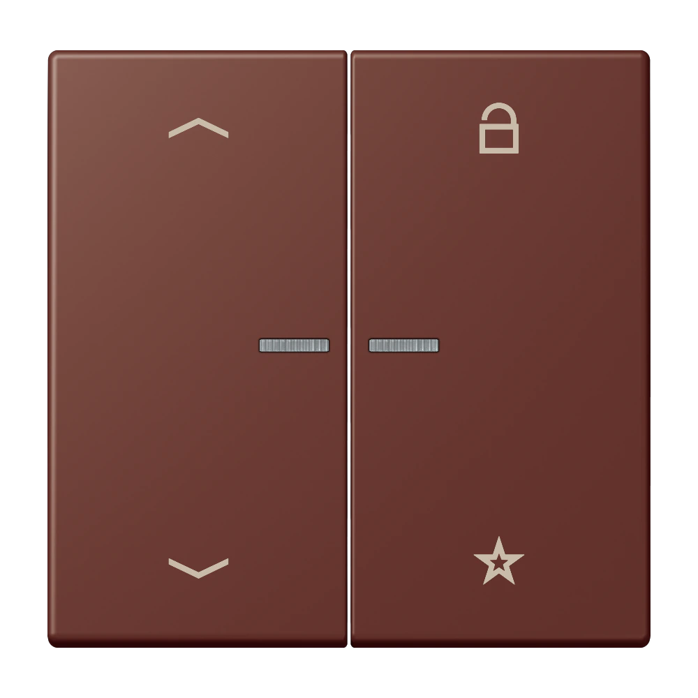 eNet push-button universal 1-gang with arrow symbols — JUNG F Series, Ivory, art. FMLC1701P235