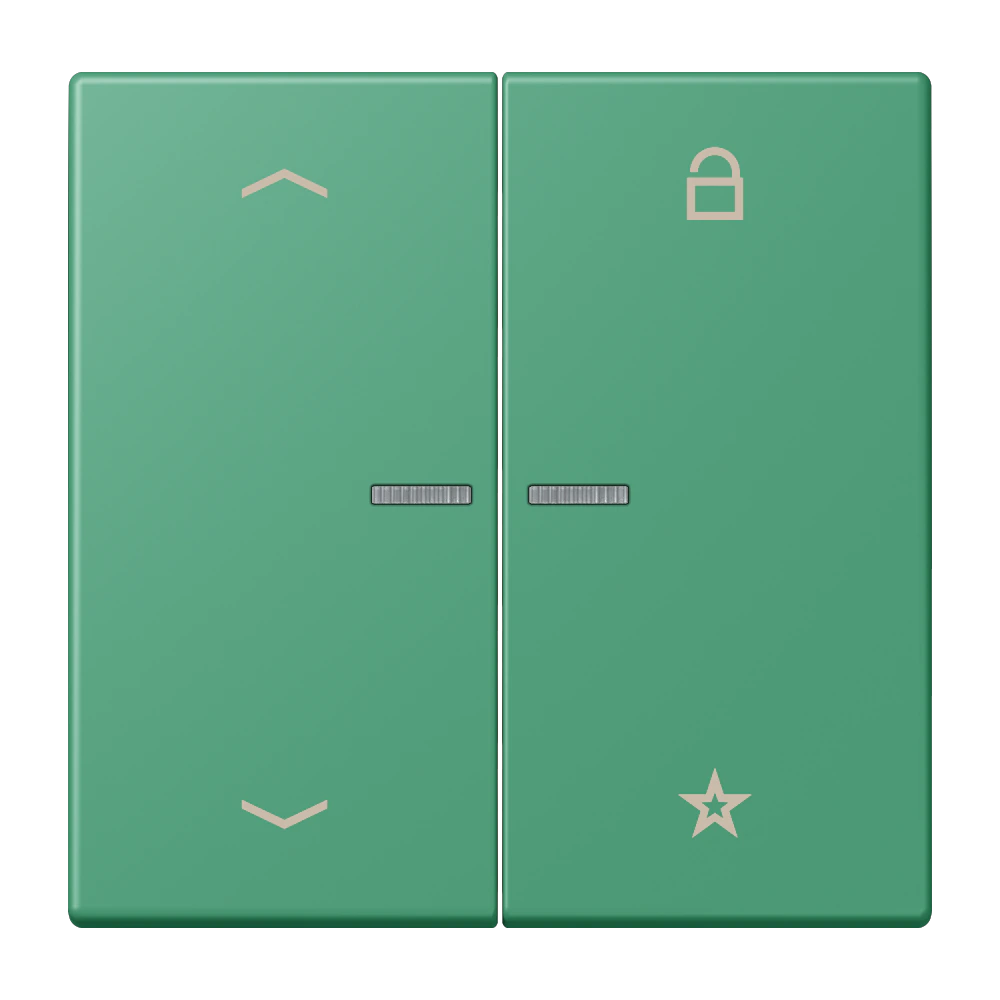 eNet push-button universal 1-gang with arrow symbols — JUNG F Series, Ivory, art. FMLC1701P250