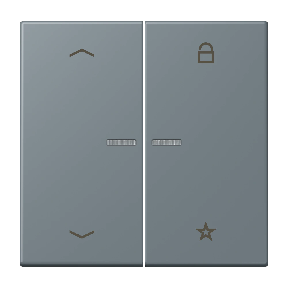 eNet push-button universal 1-gang with arrow symbols — JUNG F Series, Ivory, art. FMLC1701P251