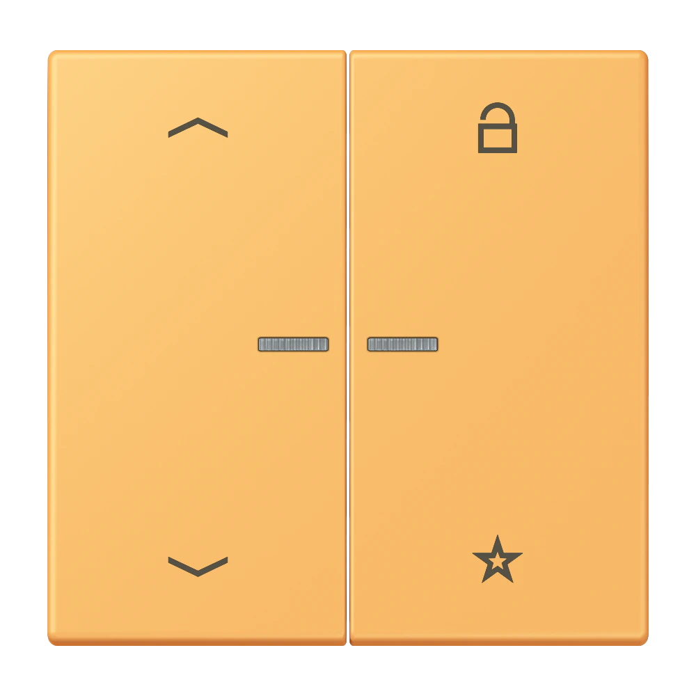 eNet push-button universal 1-gang with arrow symbols — JUNG F Series, Ivory, art. FMLC1701P254