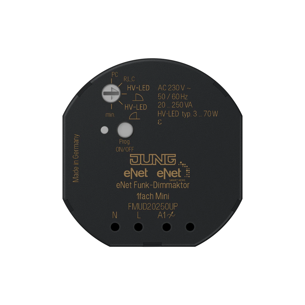 eNet radio dimming actuator 1-gang mini — JUNG Other, Ivory, art. FMUD20250UP