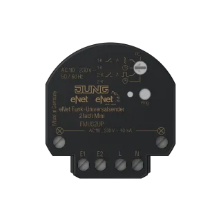 eNet universal radio transmitter 2-gang mini