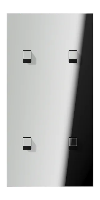 Centre plate with toggle lever "cube"