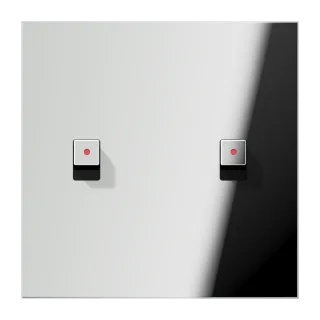 Centre plate with toggle lever "cube", with lens