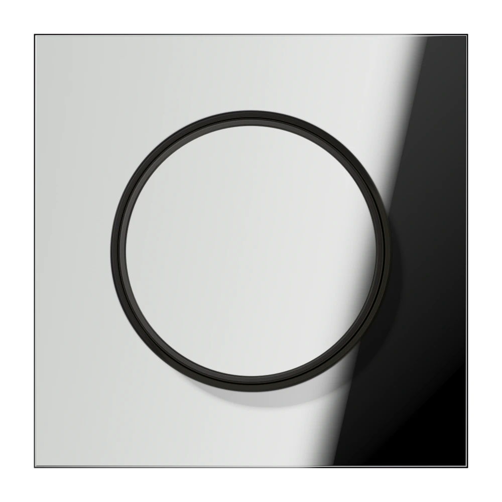 Centre plate with knob — JUNG LS 990, chrome, art. GCR1740