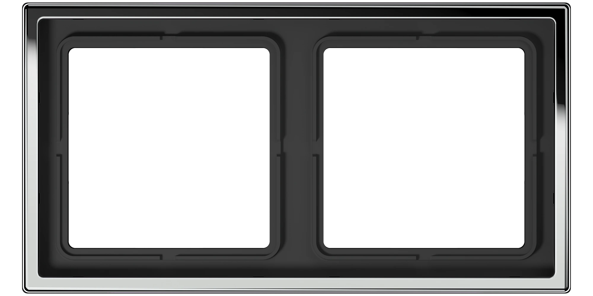 Frame for horizontal and vertical installation — JUNG LS 990, chrome, art. GCR2982