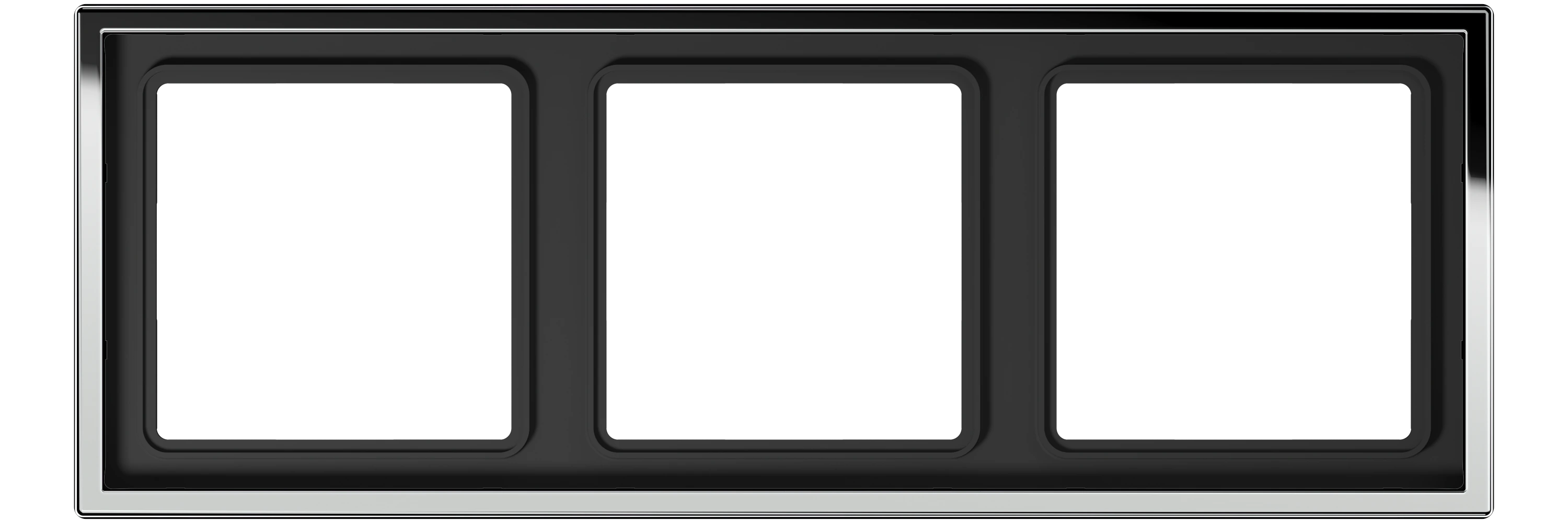 Frame for horizontal and vertical installation — JUNG LS 990, chrome, art. GCR2983