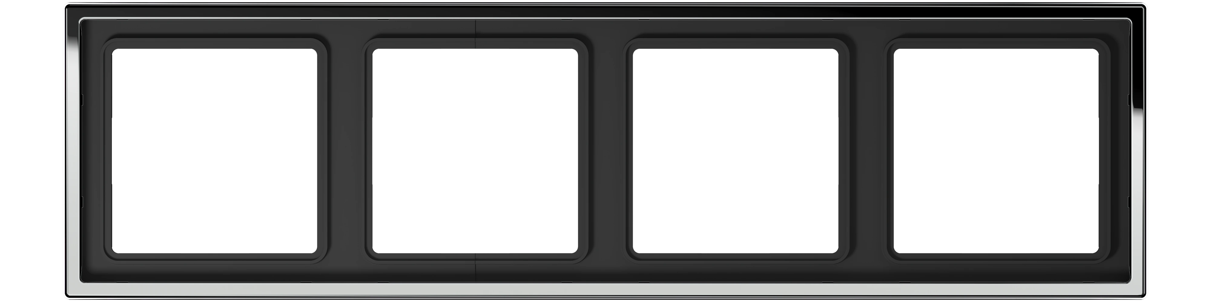 Frame for horizontal and vertical installation — JUNG LS 990, chrome, art. GCR2984