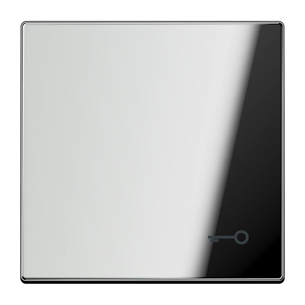 1-gang rocker with symbol "door" — JUNG LS 990, chrome, art. GCR2990T