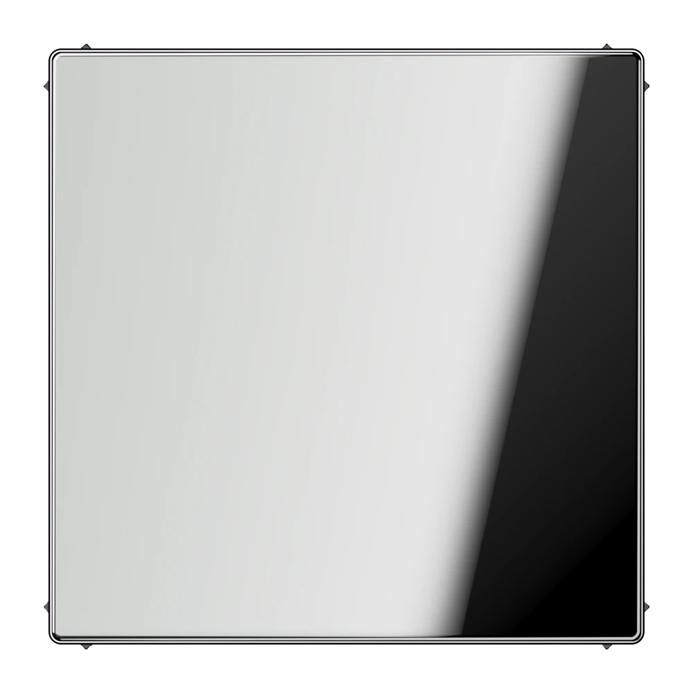 Blank centre plate (snap-on fixing) — JUNG LS 990, chrome, art. GCR2994B
