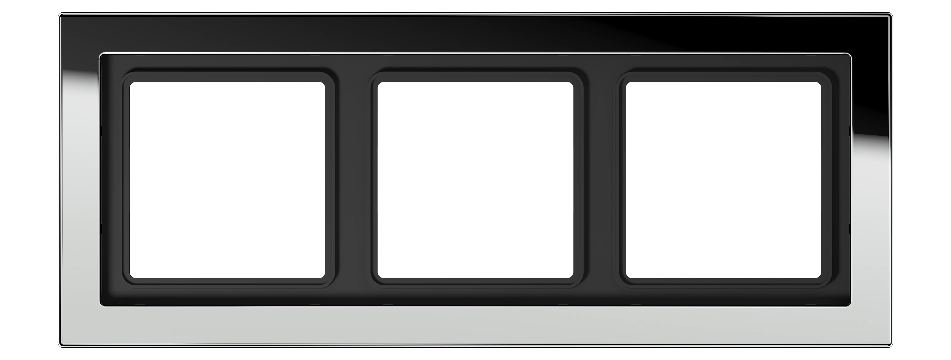 Frame for horizontal and vertical installation — JUNG LS DESIGN, Chrome, art. GCRD2983