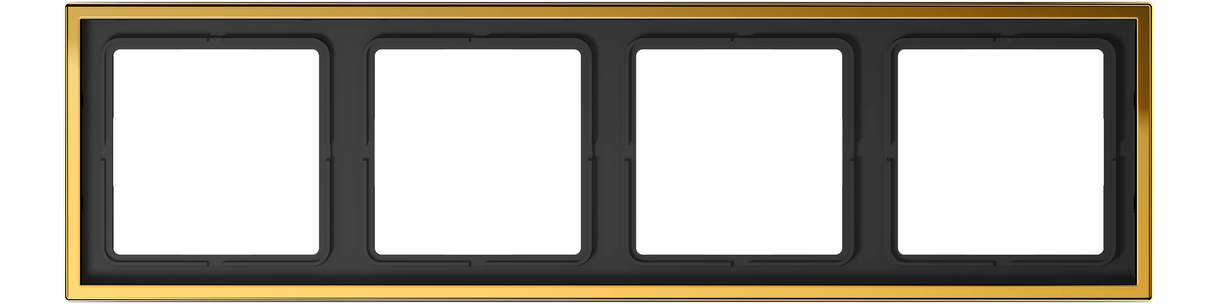 Frame for horizontal and vertical installation — JUNG LS 990, gold coloured, art. GO2984