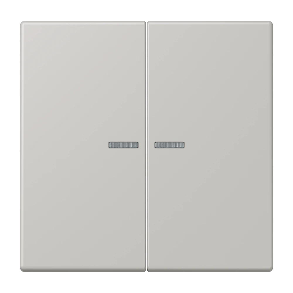 Rocker with lens for KNX push-button 2-gang — JUNG LS 990 Le Corbusier, Gris Clair 31, art. LC102KO5205