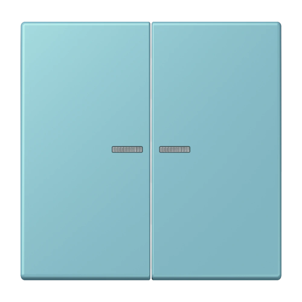 Rocker with lens for KNX push-button 2-gang — JUNG LS 990 Le Corbusier, Céruléen Moyen, art. LC102KO5213