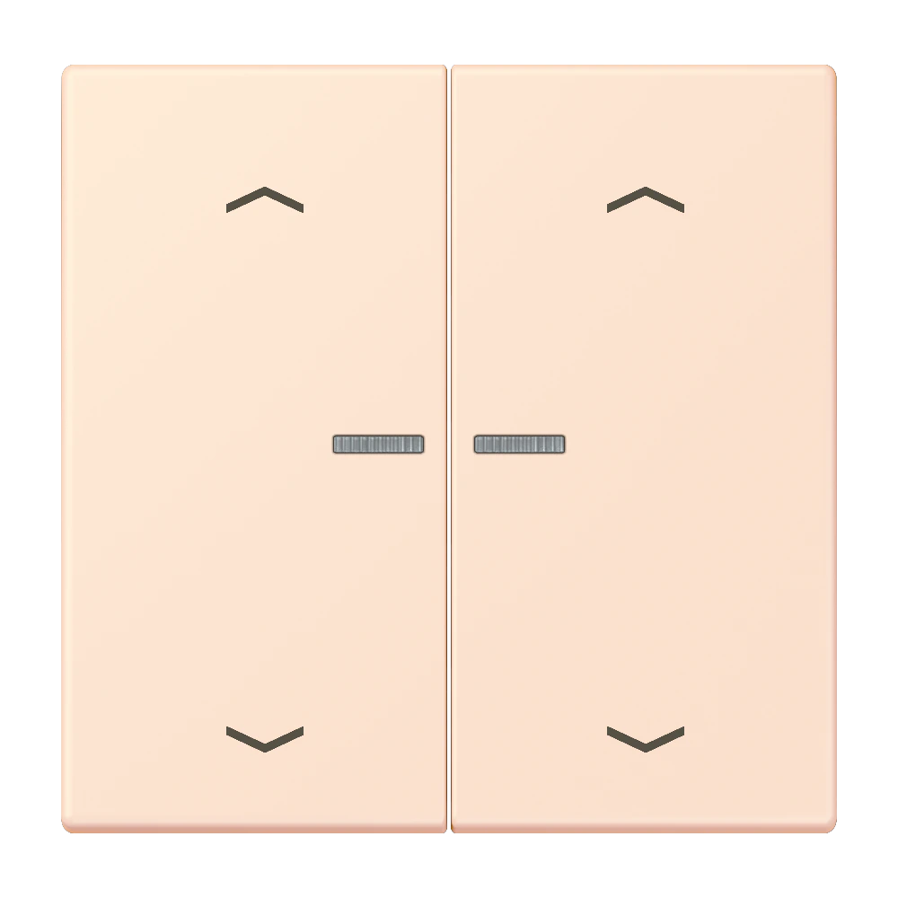 Rocker with lens and arrow symbols for KNX push-button 2-gang — JUNG LS 990 Le Corbusier, le corbusier 226, art. LC102KO5P226