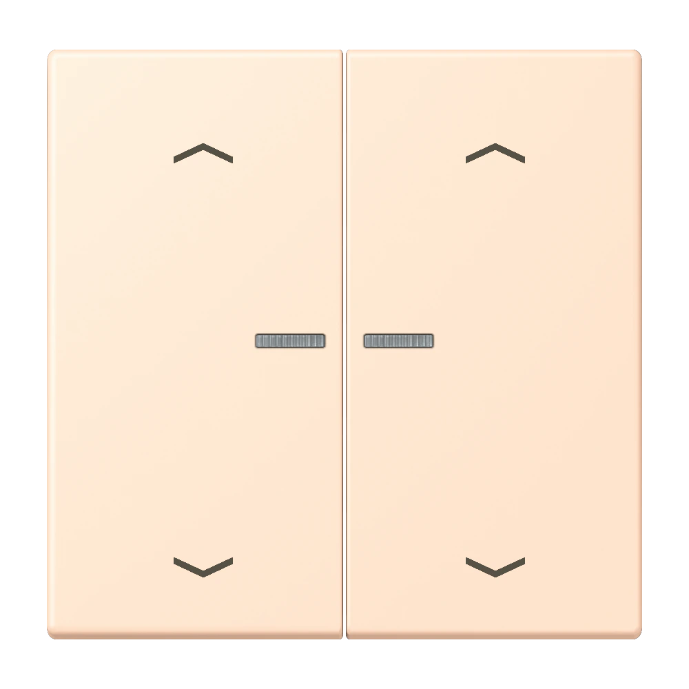 Rocker with lens and arrow symbols for KNX push-button 2-gang — JUNG LS 990 Le Corbusier, le corbusier 238, art. LC102KO5P238