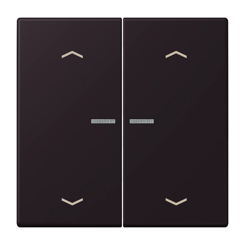 Rocker with lens and arrow symbols for KNX push-button 2-gang — JUNG LS 990 Le Corbusier, le corbusier 248, art. LC102KO5P248