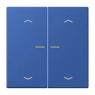 Rocker with lens and arrow symbols for KNX push-button 2-gang