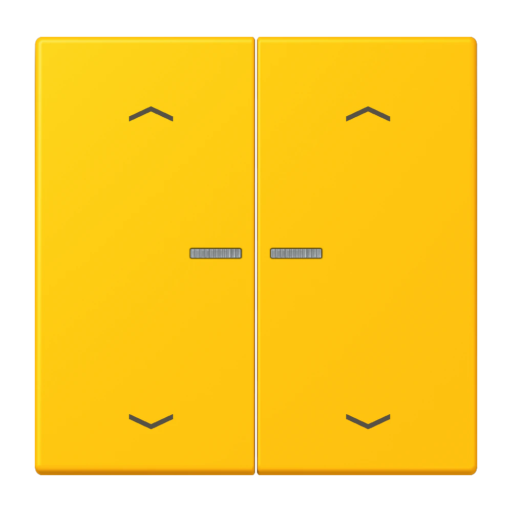 Rocker with lens and arrow symbols for KNX push-button 2-gang — JUNG LS 990 Le Corbusier, le corbusier 263, art. LC102KO5P263