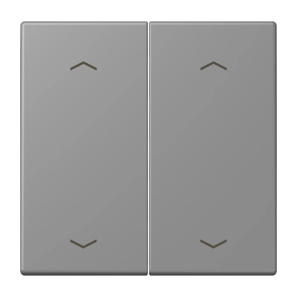 Rocker with arrow symbols for KNX push-button 2-gang — JUNG LS 990 Le Corbusier, Gris 31, art. LC102P203
