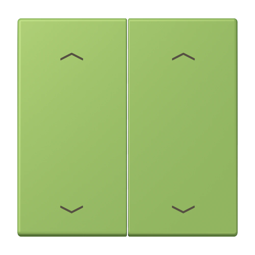 Rocker with arrow symbols for KNX push-button 2-gang — JUNG LS 990 Le Corbusier, Vert 31, art. LC102P220