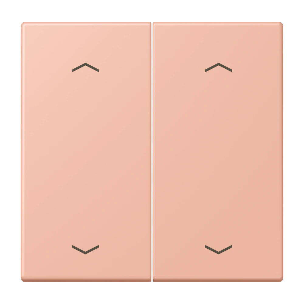 Rocker with arrow symbols for KNX push-button 2-gang — JUNG LS 990 Le Corbusier, le corbusier 231, art. LC102P231