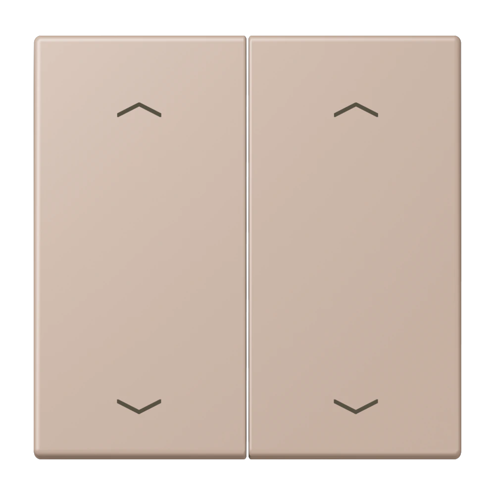 Rocker with arrow symbols for KNX push-button 2-gang — JUNG LS 990 Le Corbusier, le corbusier 240, art. LC102P240